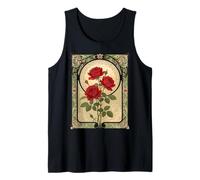 Trois Roses Rouges romantiques Style Art Nouveau Débardeur