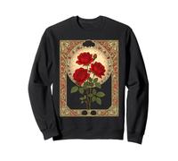Trois Roses Rouges Style Art Nouveau Sweatshirt