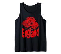 Trois Roses stylisées Rouges Lignes Angleterre Débardeur