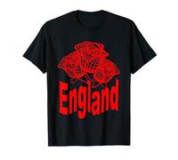 Trois Roses stylisées Rouges Lignes Angleterre T-Shirt