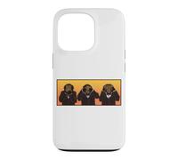 Trois singes Hipster sages entendent Parler et ne voient Pas Le Mal Coque pour iPhone 13 Pro