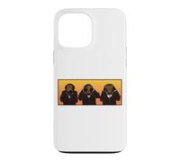 Trois singes Hipster sages entendent Parler et ne voient Pas Le Mal Coque pour iPhone 13 Pro Max