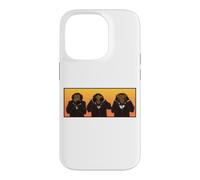 Trois singes Hipster sages entendent Parler et ne voient Pas Le Mal Coque pour iPhone 14 Pro