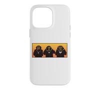 Trois singes Hipster sages entendent Parler et ne voient Pas Le Mal Coque pour iPhone 14 Pro Max