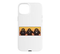 Trois singes Hipster sages entendent Parler et ne voient Pas Le Mal Coque pour iPhone 15 Plus
