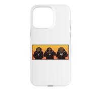 Trois singes Hipster sages entendent Parler et ne voient Pas Le Mal Coque pour iPhone 15 Pro Max