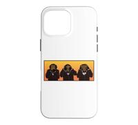 Trois singes Hipster sages entendent Parler et ne voient Pas Le Mal Coque pour iPhone 16 Pro Max
