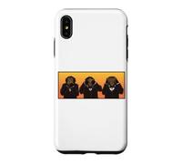 Trois singes Hipster sages entendent Parler et ne voient Pas Le Mal Coque pour iPhone XS Max