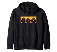 Trois singes Hipster sages entendent Parler et ne voient Pas Le Mal Sweat à Capuche
