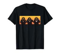 Trois singes Hipster sages entendent Parler et ne voient Pas Le Mal T-Shirt