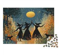 Trois sorcières Dansant au Clair de Lune 70x50cm/1000pcs Puzzles Adaptés Aux Adultes Et Aux Personnes Âgées De 14 Ans Et Plus