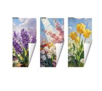 Trois stickers muraux floraux pour améliorer le fond intérieur avec un langage de design moderne et un thème unifié