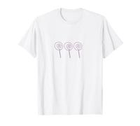 Trois sucettes Violettes drôles Bonbons Mignonnes Mignonnes Halloween drôles T-Shirt