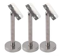 Trois supports de main courante réglables robustes en acier inoxydable 304 offrant une fixation sûre et une stabilité pour différents réglages d'escalier (120 mm-A)