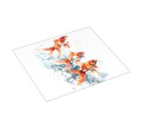 Trois tapis de séchage à vaisselle aquarelle motif poissons rouges - Tapis de séchage absorbant pour comptoir de cuisine, tapis de séchage de Noël 40,6 x 45,7 cm, tapis égouttoir à vaisselle avec