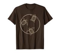 Trois Tortues de mer nagent dans Un Cercle T-Shirt