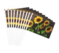Trois tournesols sur bois imprimé drapeau léger pour fêtes, événements, anniversaire de mariage, décoration diverses occasions