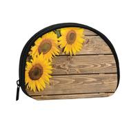 Trois tournesols sur Bois, Petit Sac de Rangement pour Serviettes hygiéniques, Porte-Monnaie pour cosmétiques et Femmes