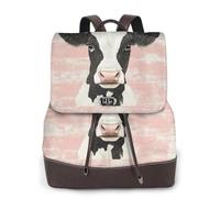 Trois vaches noires et blanches Sac à dos de voyage tendance pour femme, sac à dos décontracté, sac à dos en cuir imprimé pour femme pour le travail