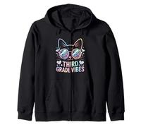 Troisième année Vibes Back to School Cute Cat Cute for Girls Sweat à Capuche