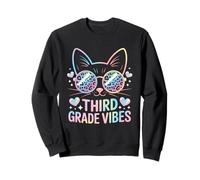 Troisième année Vibes Back to School Cute Cat Cute for Girls Sweatshirt