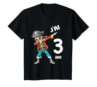 Troisième anniversaire Cadeau du Dabbing Pirate 3 ans T-Shirt