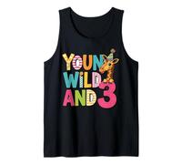 Troisième Anniversaire Motif Jeune Sauvage et 3 girafes Débardeur