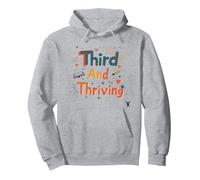 Troisième et prospère : réussite Scolaire Joyeuse Sweat à Capuche, Unisexe pour Adultes, Gris Chiné, XL
