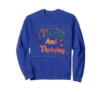 Troisième et prospère : réussite Scolaire Joyeuse Sweatshirt, Unisexe pour Adultes, Bleu Royal, XXL