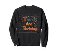 Troisième et prospère : réussite Scolaire Joyeuse Sweatshirt, Unisexe pour Adultes, Noir, XL