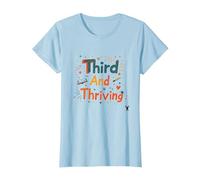 Troisième et prospère : réussite Scolaire Joyeuse T-Shirt, Femme, Bleu Céleste, XL