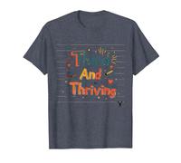 Troisième et prospère : réussite Scolaire Joyeuse T-Shirt, Homme, Bleu Chiné, 4XL