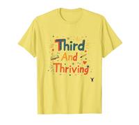 Troisième et prospère : réussite Scolaire Joyeuse T-Shirt, Homme, Citron, L