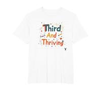 Troisième et prospère : réussite Scolaire Joyeuse T-Shirt, Homme Grandes Tailles, Blanc, 2X Tall