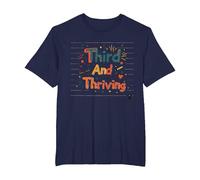 Troisième et prospère : réussite Scolaire Joyeuse T-Shirt, Homme Grandes Tailles, Bleu Marine, 2X Tall