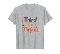 Troisième et prospère : réussite Scolaire Joyeuse T-Shirt, Homme, Gris Chiné, XL