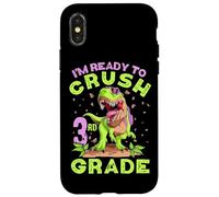 Troisième Grade Rentrée Scolaire Crush Dinosaure 1er Jour d'école Coque pour iPhone X/XS
