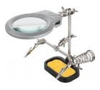 Troisième Main Avec Lampe-Loupe Led Et Support De Fer À Souder