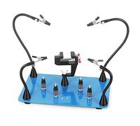 Troisième main magnétique pour soudure, Toolour 3eme main soudure avec 4 bras & petite étau & 4 supports de PCB pour l'artisanat/soudure