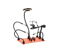 Troisième Main Soudure à 4 Bras 27,9x17,8x0,3cm Avec Lampe Loupe LED 3X