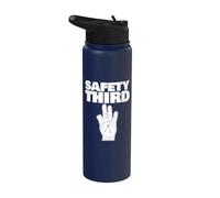 Troisième sécurité doigt manquant drôle Troisième sécurité Stainless Steel Insulated Water Bottle