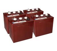 Trojan T-125 Plus Lot de 4 batteries de traction ELPT à cycle profond 6 V 240 Ah pour voiturettes de golf, plates-formes de travail, machines de nettoyage, solaires et éoliennes, technologie T2