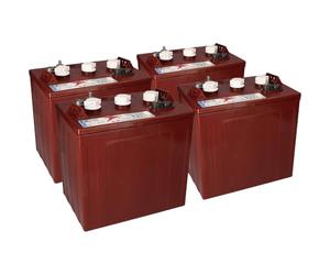 Trojan T-125 Plus Lot de 4 batteries de traction ELPT à cycle profond 6 V 240 Ah pour voiturettes de golf, plates-formes de travail, machines de nettoyage, solaires et éoliennes, technologie T2