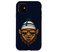 Troll de Finlande avec Bonnet et reflet Coucher de Soleil de Montagne Coque pour iPhone 11