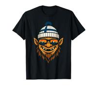 Troll de Finlande avec Bonnet et reflet Coucher de Soleil de Montagne T-Shirt