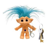 Troll Doll Keychain - Enamel Material 10cm | Vintage Good Luck Troll Doll Key Ring, Colorful Hair Figurine Charm | Anti Lost Key Holder Accessory for Women Girls Daily Use