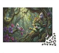 Troll Elfe forêtPuzzle Premium 1000 Pièces en Papier Recy orêt Magique pour Adolescents 12+ Anti-Stress Activité Intérieure Cadeau 70x50cm/1000pcs