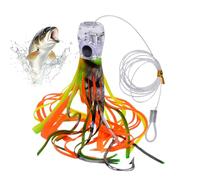 Troll Leurre pour pêcheur, eau salée pour poissons et truites - Leurre de natation - Équipement de pêche en mer profonde - Poisson - Truite - Perche - Kayak de nuit