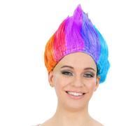 Troll Perruque Femmes Fluo Coloré Troll Accessoire Déguisement Adultes Hommes