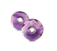 Trollbeads Boucles d'oreilles pendantes pour femme - Améthyste - Verre - 86101